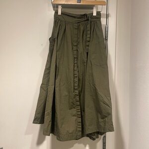 Free People Olive Green Maxi Skirt